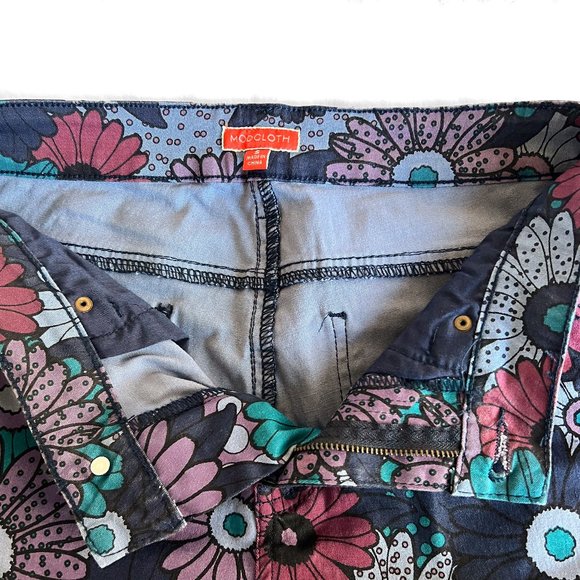 Modcloth Floral Skinny Jeans, ankle length, small - Picture 5 of 14
